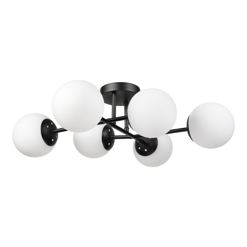 Brilagi - Plafondkroonluchter MALONY 6xE14/20W/230V zwart