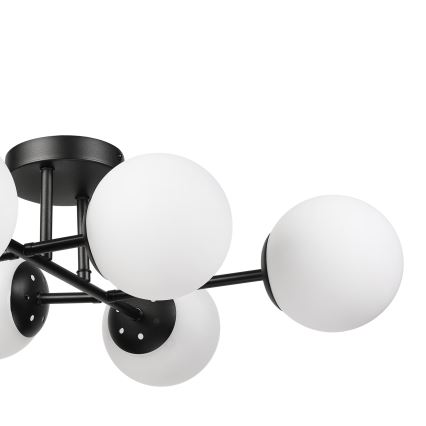 Brilagi - Plafondkroonluchter MALONY 6xE14/20W/230V zwart