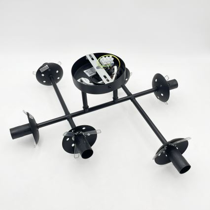 Brilagi - Plafondkroonluchter MALONY 6xE14/20W/230V zwart