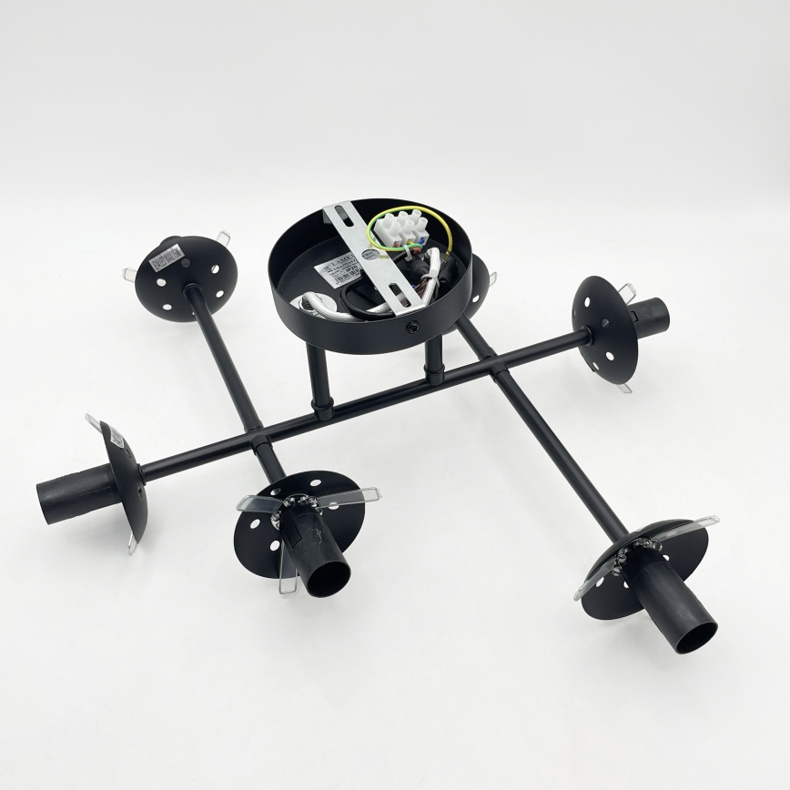 Brilagi - Plafondkroonluchter MALONY 6xE14/20W/230V zwart