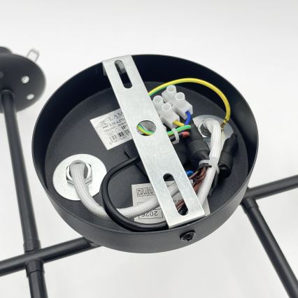 Brilagi - Plafondkroonluchter MALONY 6xE14/20W/230V zwart