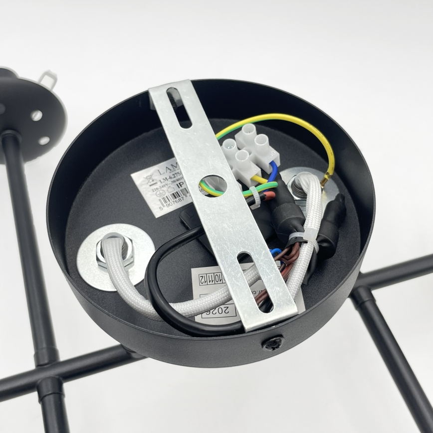 Brilagi - Plafondkroonluchter MALONY 6xE14/20W/230V zwart