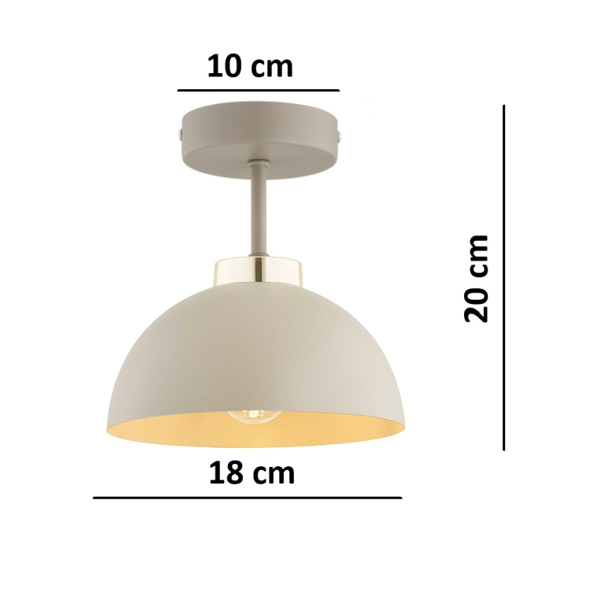 Brilagi - Plafondkroonluchter MOON 1xE27/60W/230V beige/goud