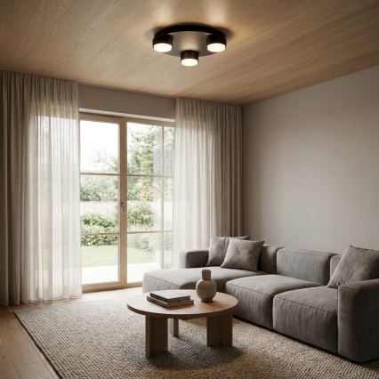 Brilagi - Plafondlamp 3xGX53/12W/230V Ø 30 cm zwart