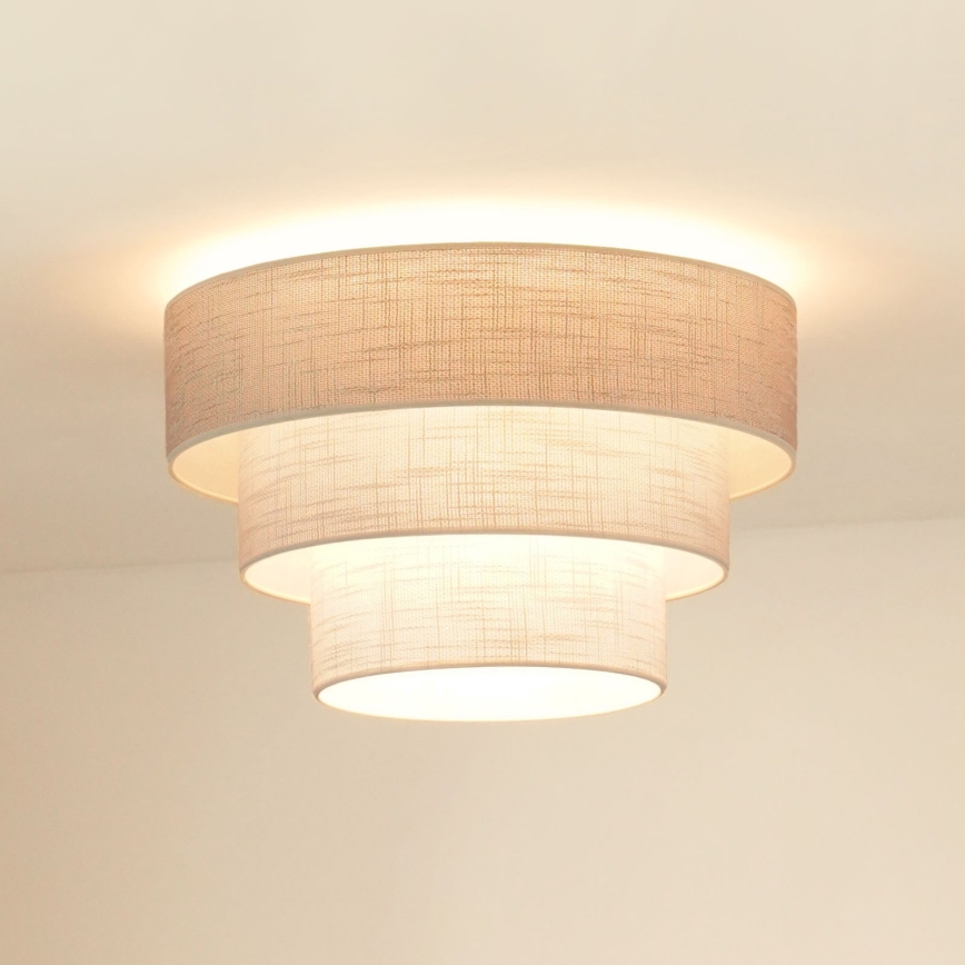Brilagi - Plafondlamp ALASKA LUNETA 1xE27/15W/230V diameter 45 cm grijs/crème