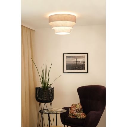 Brilagi - Plafondlamp ALASKA LUNETA 1xE27/15W/230V diameter 45 cm grijs/crème