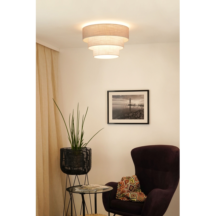 Brilagi - Plafondlamp ALASKA LUNETA 1xE27/15W/230V diameter 45 cm grijs/crème