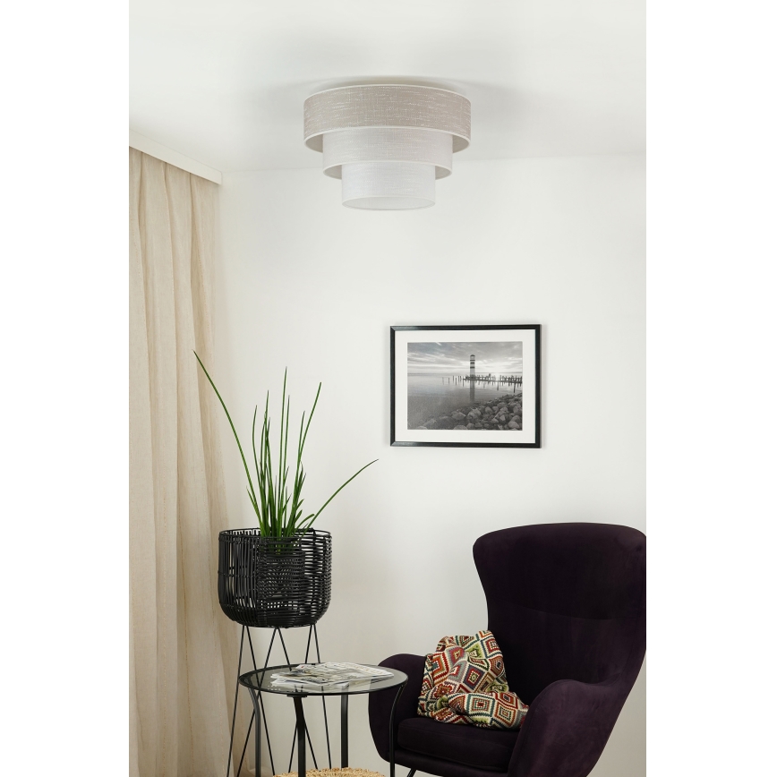 Brilagi - Plafondlamp ALASKA LUNETA 1xE27/15W/230V diameter 45 cm grijs/crème