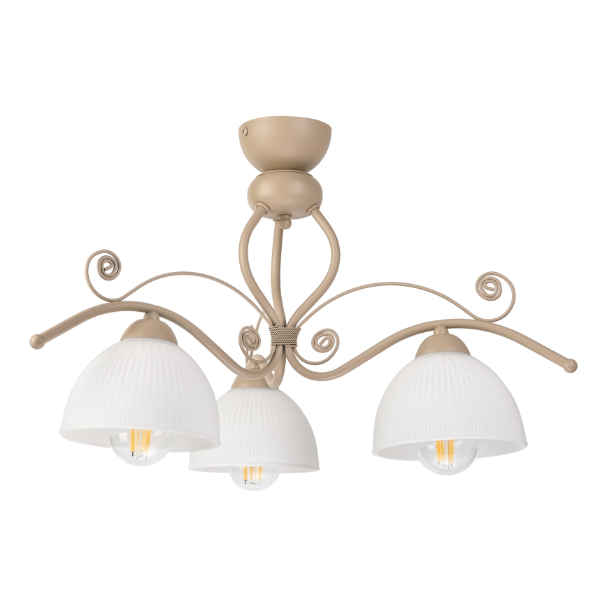 Brilagi - Plafondlamp ANTICO MODERN 3xE27/60W/230V beige