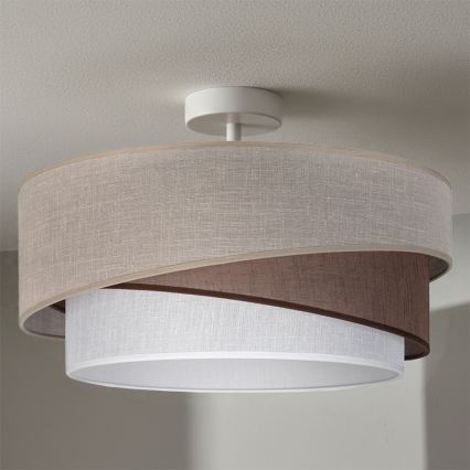 Brilagi - Plafondlamp ARROW 1xE27/60W/230V Ø 45 cm beige/bruin/wit