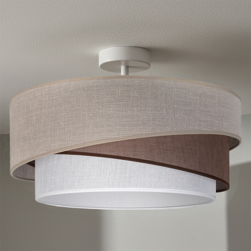 Brilagi - Plafondlamp ARROW 1xE27/60W/230V Ø 45 cm beige/bruin/wit