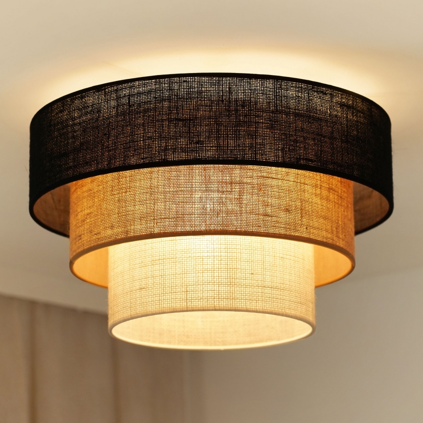 Brilagi - Plafondlamp ASPEN LUNETA 1xE27/15W/230V diameter 45 cm zwart/beige/crème