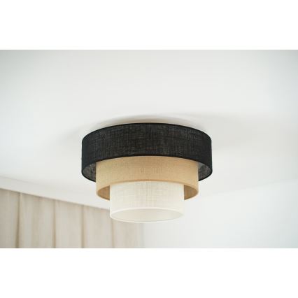 Brilagi - Plafondlamp ASPEN LUNETA 1xE27/15W/230V diameter 45 cm zwart/beige/crème