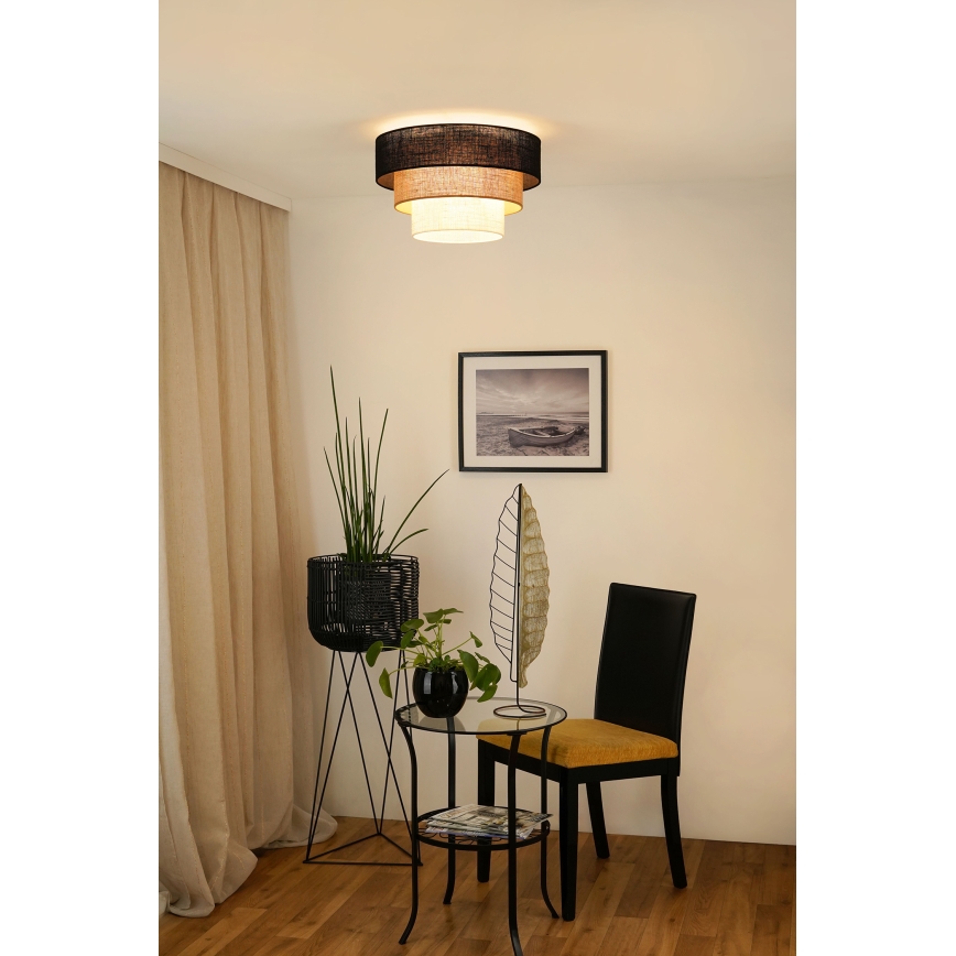 Brilagi - Plafondlamp ASPEN LUNETA 1xE27/15W/230V diameter 45 cm zwart/beige/crème