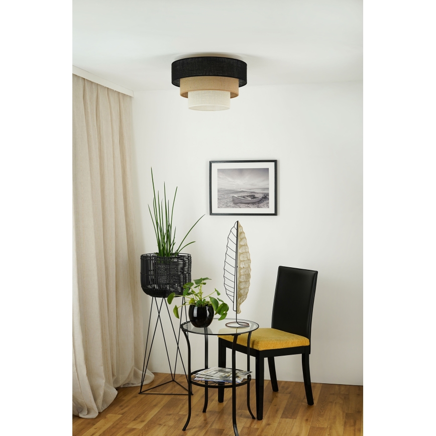 Brilagi - Plafondlamp ASPEN LUNETA 1xE27/15W/230V diameter 45 cm zwart/beige/crème