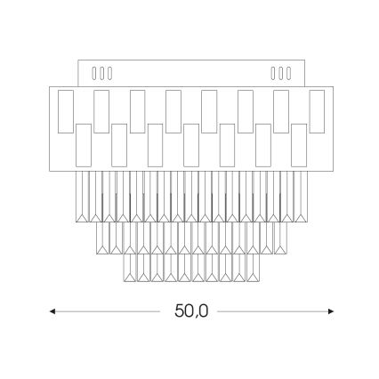 BRILAGI - Plafondlamp AURELIA 5x E14/40W/230V Ø 50 cm glanzend chroom