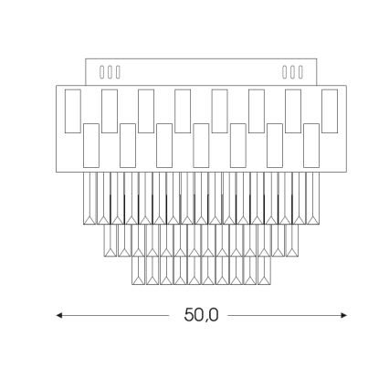 BRILAGI - Plafondlamp AURELIA 5xE14/40W/230V Ø 50 cm zwart