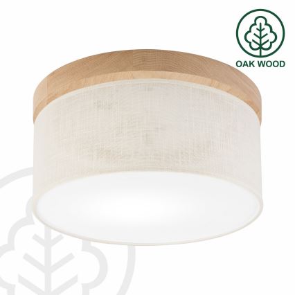 Brilagi - Plafondlamp BELLADONNA 1xE27/15W/230V diameter 30 cm crème/eiken
