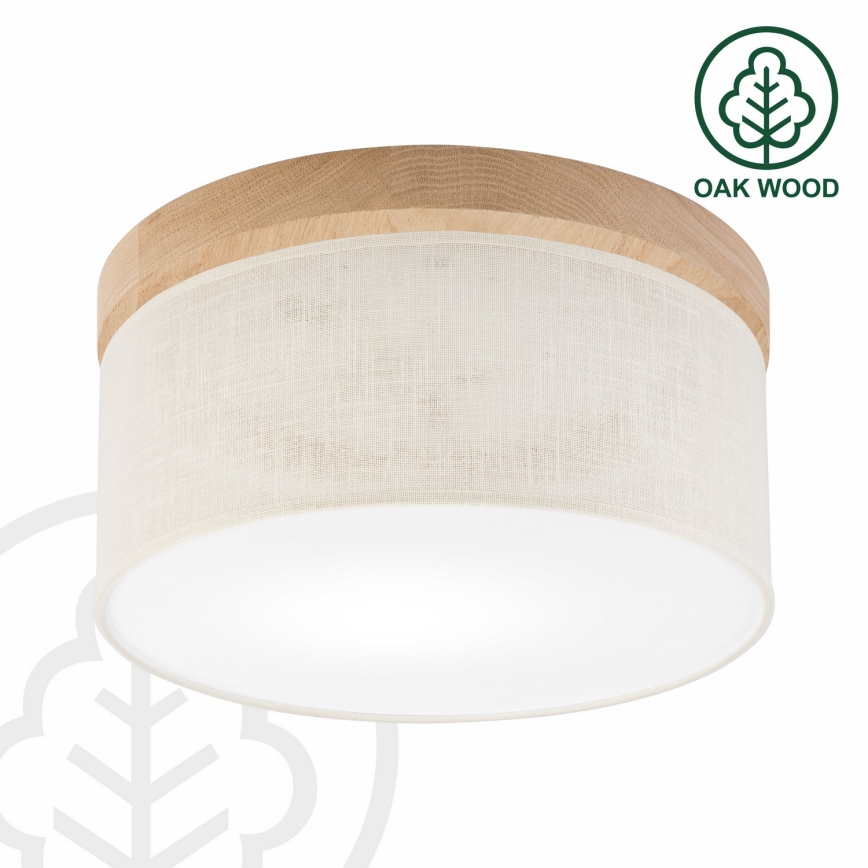 Brilagi - Plafondlamp BELLADONNA 1xE27/15W/230V diameter 30 cm crème/eiken