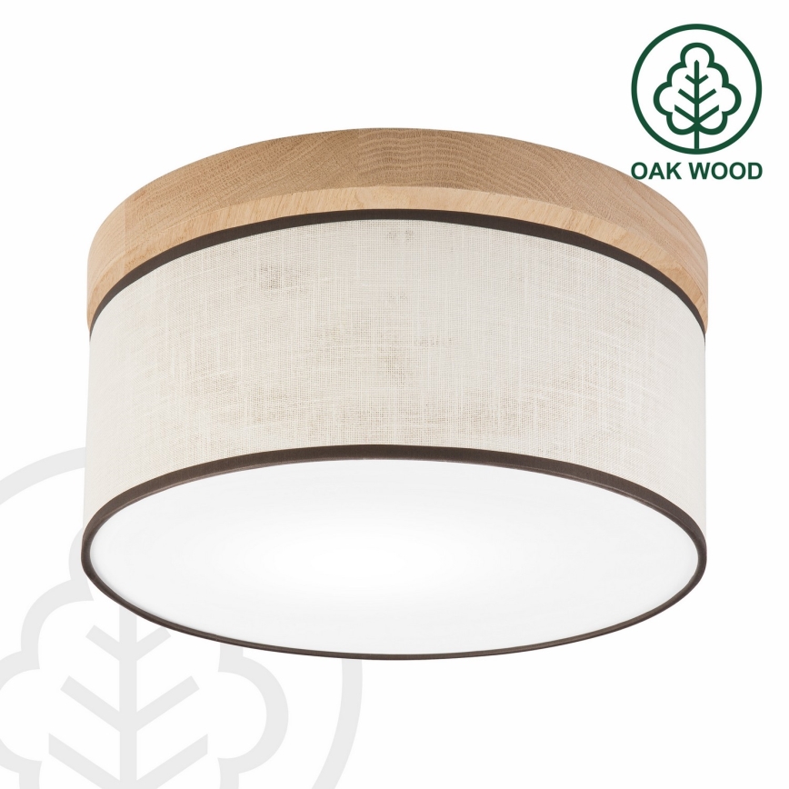 Brilagi - Plafondlamp BELLADONNA 1xE27/15W/230V diameter 30 cm crème/eiken