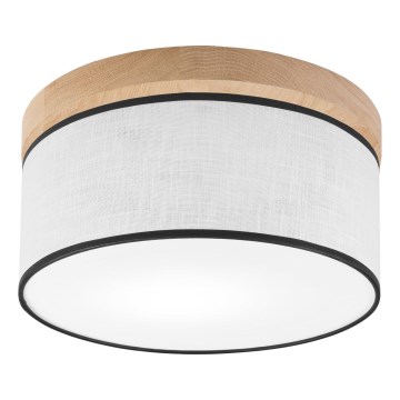 Brilagi - Plafondlamp BELLADONNA 1xE27/15W/230V diameter 30 cm wit/eiken