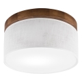 Brilagi - Plafondlamp BELLADONNA 1xE27/15W/230V diameter 30 cm wit/eiken kers