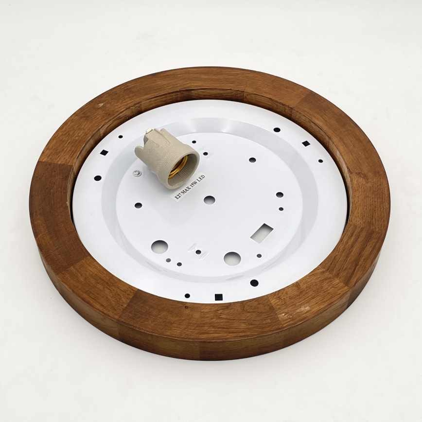 Brilagi - Plafondlamp BELLADONNA 1xE27/15W/230V diameter 30 cm wit/eiken kers