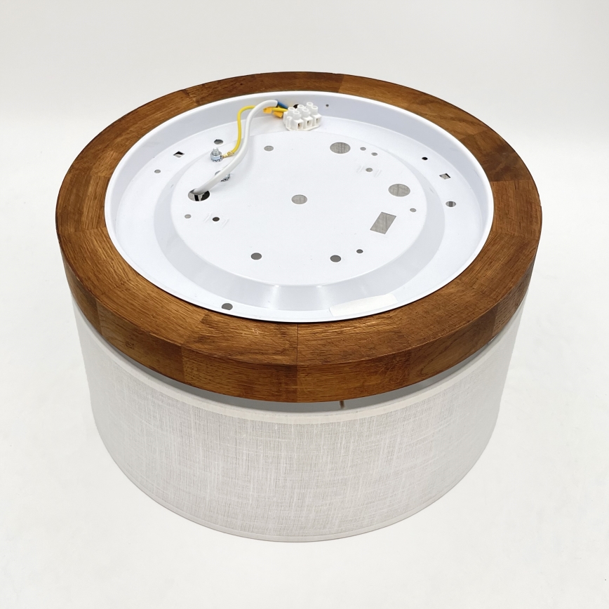 Brilagi - Plafondlamp BELLADONNA 1xE27/15W/230V diameter 30 cm wit/eiken kers