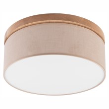 Brilagi - Plafondlamp BELLADONNA 2xE27/15W/230V beige/eiken