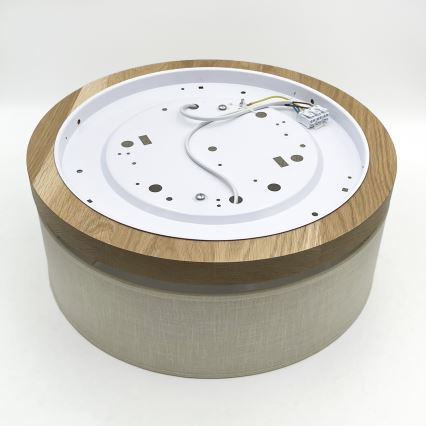 Brilagi - Plafondlamp BELLADONNA 2xE27/15W/230V diameter 40 cm crème/eiken