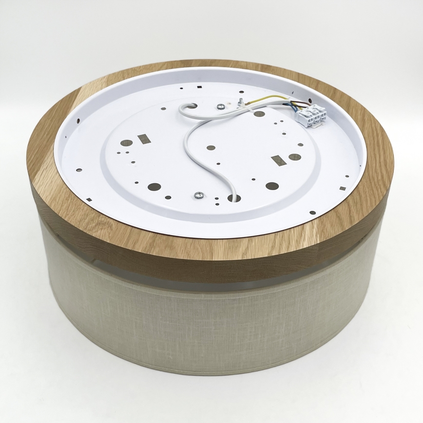 Brilagi - Plafondlamp BELLADONNA 2xE27/15W/230V diameter 40 cm crème/eiken