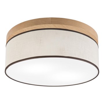 Brilagi - Plafondlamp BELLADONNA 2xE27/15W/230V diameter 40 cm crème/eiken