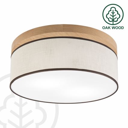 Brilagi - Plafondlamp BELLADONNA 2xE27/15W/230V diameter 40 cm crème/eiken