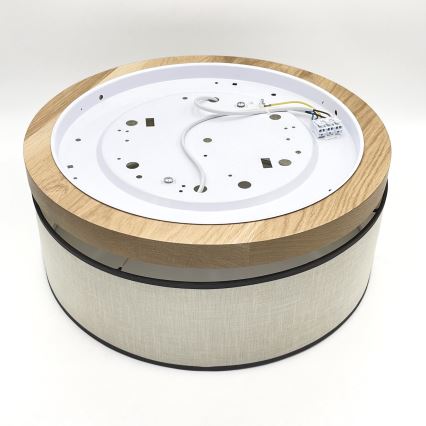 Brilagi - Plafondlamp BELLADONNA 2xE27/15W/230V diameter 40 cm crème/eiken