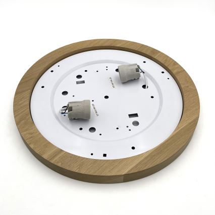 Brilagi - Plafondlamp BELLADONNA 2xE27/15W/230V diameter 40 cm wit/eiken
