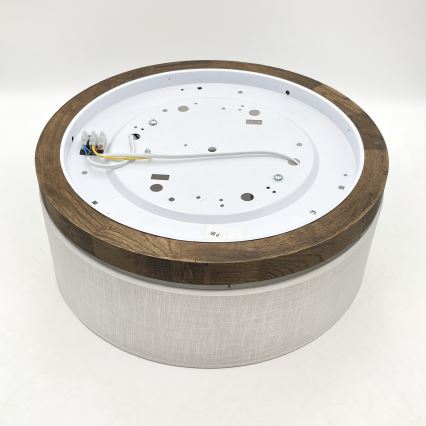Brilagi - Plafondlamp BELLADONNA 2xE27/15W/230V diameter 40 cm wit/eiken