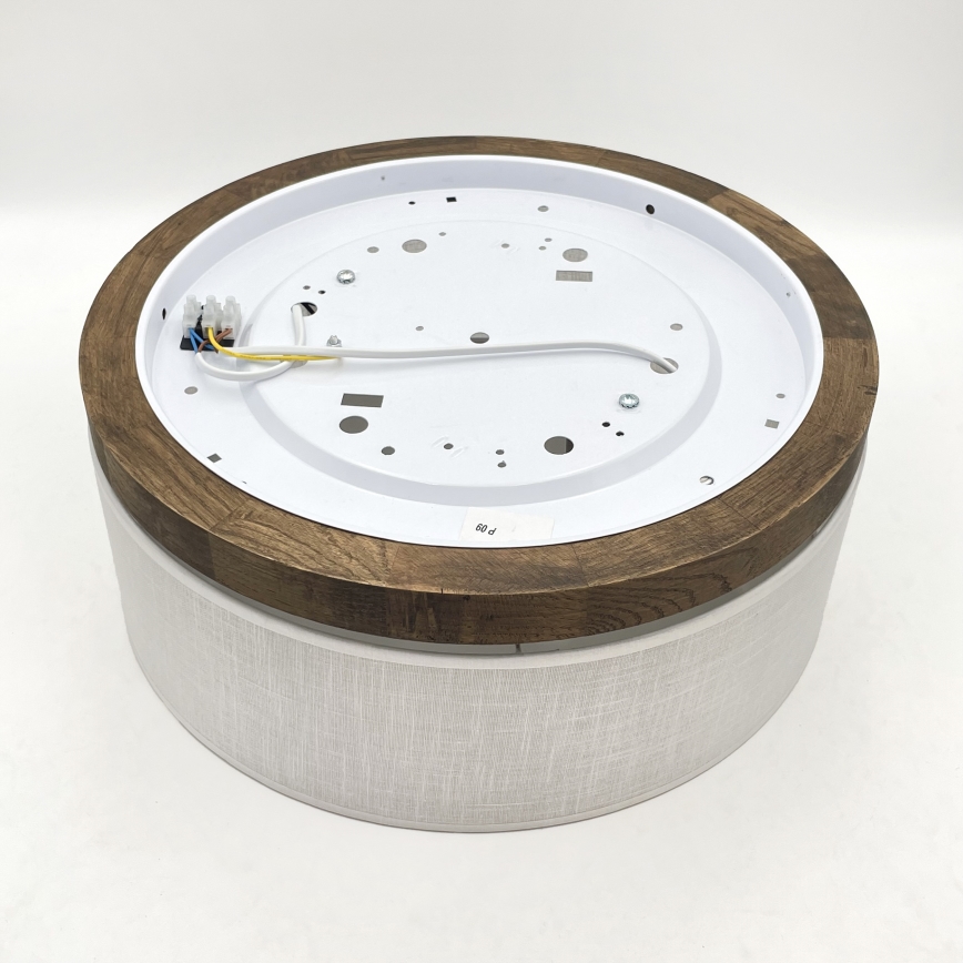Brilagi - Plafondlamp BELLADONNA 2xE27/15W/230V diameter 40 cm wit/eiken