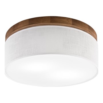 Brilagi - Plafondlamp BELLADONNA 2xE27/15W/230V diameter 40 cm wit/eiken kers