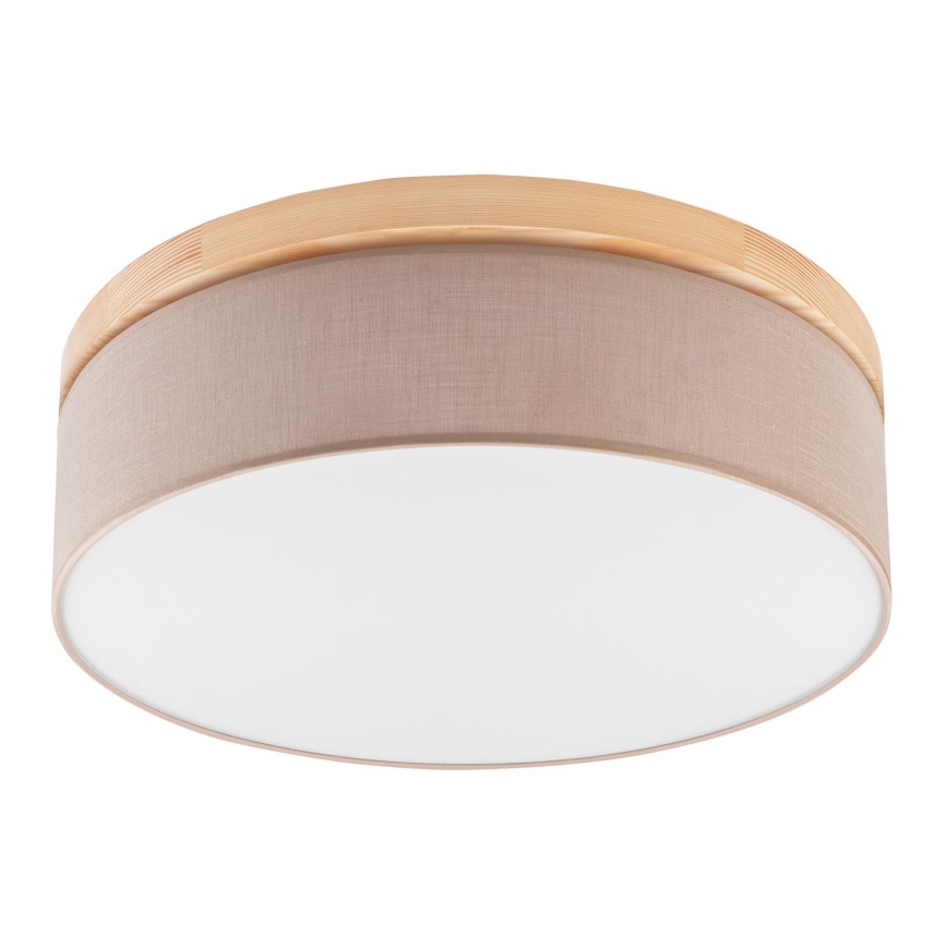 Brilagi - Plafondlamp BELLADONNA 3xE27/15W/230V beige/Grenen