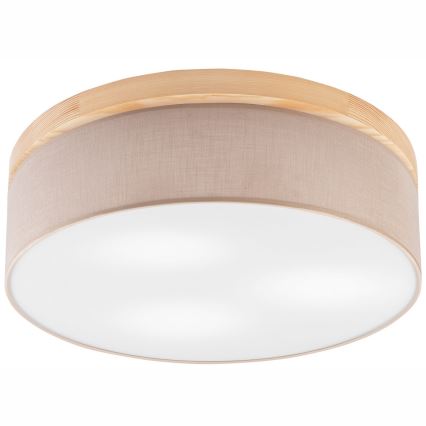 Brilagi - Plafondlamp BELLADONNA 3xE27/15W/230V beige/Grenen