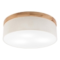Brilagi - Plafondlamp BELLADONNA 3xE27/15W/230V diameter 50 cm crème/eiken