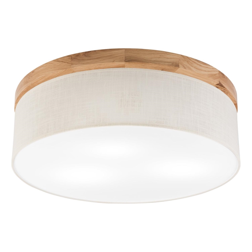 Brilagi - Plafondlamp BELLADONNA 3xE27/15W/230V diameter 50 cm crème/eiken