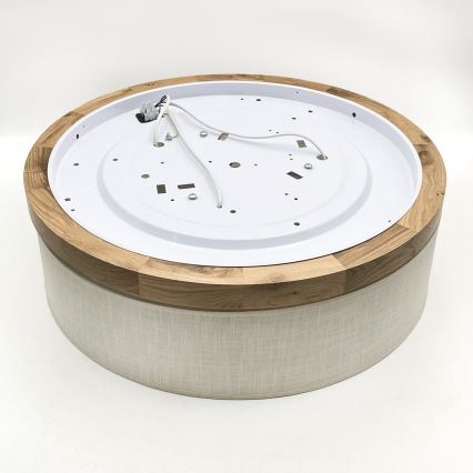 Brilagi - Plafondlamp BELLADONNA 3xE27/15W/230V diameter 50 cm crème/eiken