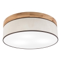 Brilagi - Plafondlamp BELLADONNA 3xE27/15W/230V diameter 50 cm crème/eiken