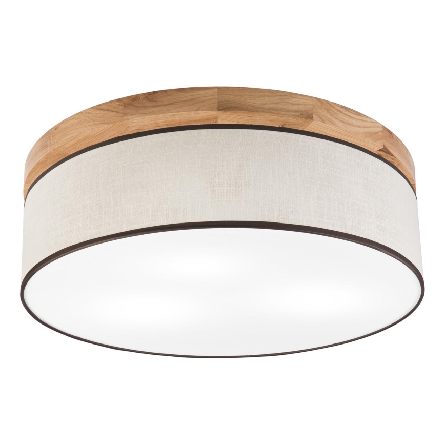 Brilagi - Plafondlamp BELLADONNA 3xE27/15W/230V diameter 50 cm crème/eiken