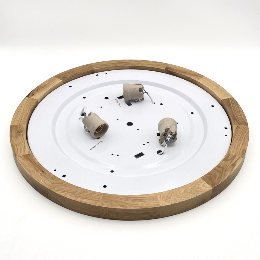 Brilagi - Plafondlamp BELLADONNA 3xE27/15W/230V diameter 50 cm crème/eiken