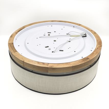Brilagi - Plafondlamp BELLADONNA 3xE27/15W/230V diameter 50 cm crème/eiken