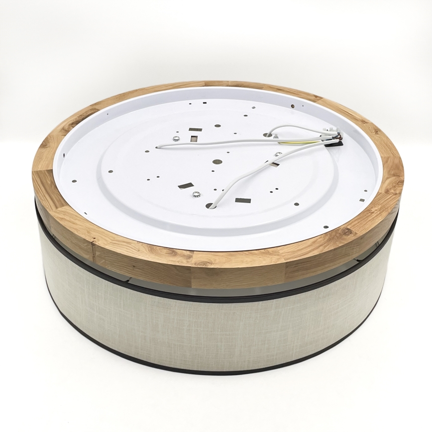 Brilagi - Plafondlamp BELLADONNA 3xE27/15W/230V diameter 50 cm crème/eiken