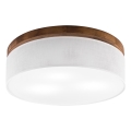 Brilagi - Plafondlamp BELLADONNA 3xE27/15W/230V diameter 50 cm wit/eiken kers