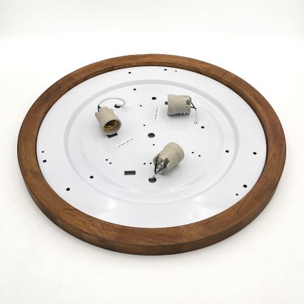 Brilagi - Plafondlamp BELLADONNA 3xE27/15W/230V diameter 50 cm wit/eiken kers